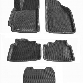 Коврики в салон Euromat 3d EVA для автомобиля (чёрные) RAVON Gentra (2015-2022) / CHEVROLET Lacetti (2004-2014) C6