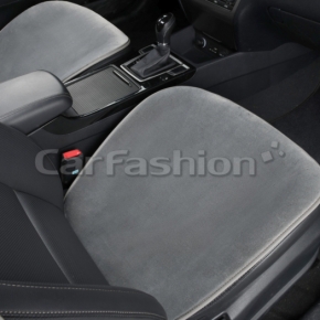 Накидки искусственный мех ALPACA MINI  от CarFashion Светло-серый